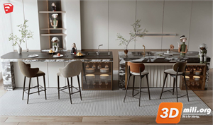 Kitchen island Skp Files